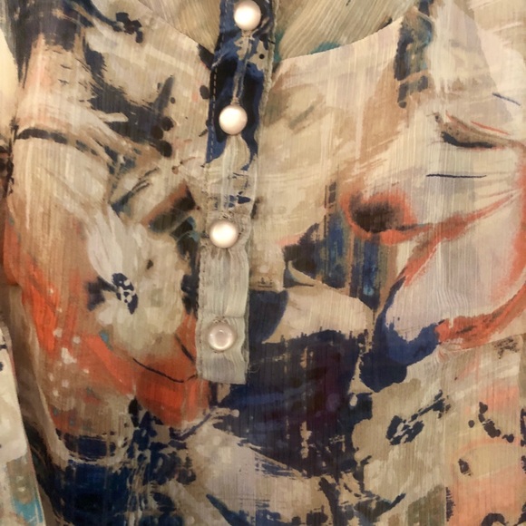 Floral Print Halter Tank from Lily White size L - Picture 3 of 5